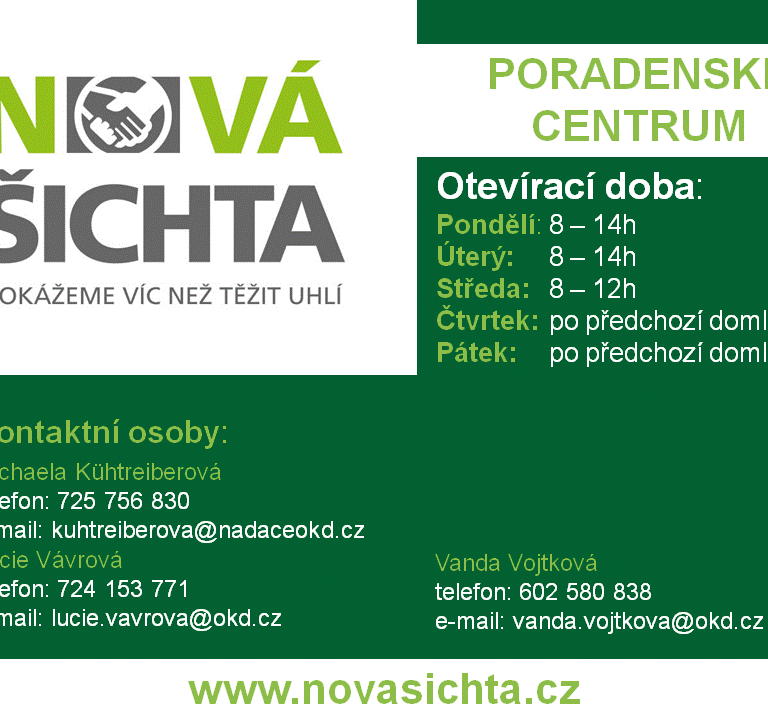 1. 6. 2015 otevíráme poradenské centrum Nové šichty v Karviné